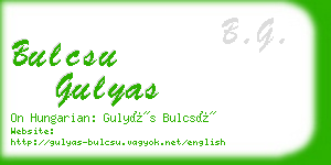 bulcsu gulyas business card